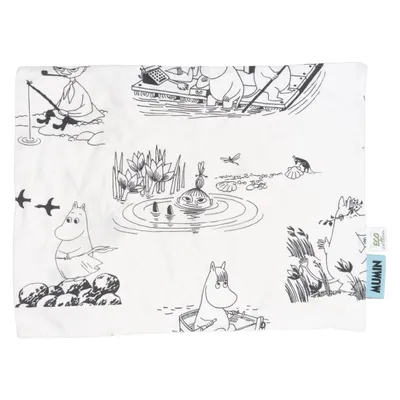 Pillowcase (White, Black) from Mumin Organic cotton
