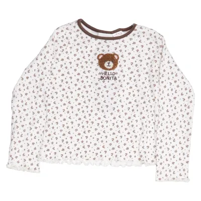 Lange mouwen shirt (Wit, Bruin) van Zara