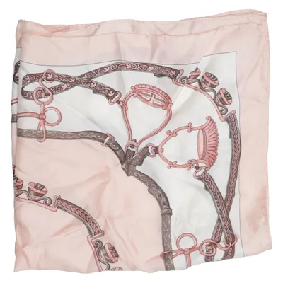 Scarf (Rosa, Vit, Brun) Silke