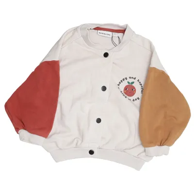 Cardigan (Beige, Multicolored) from Minories Cotton, Polyester