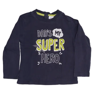 Langærmet t-shirt (Blå) fra Blukids Bomuld