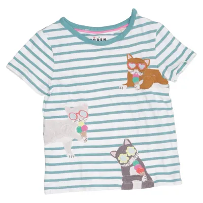 T-shirt (Vit, Grön, Flerfärgad) från Mini Boden Bomull