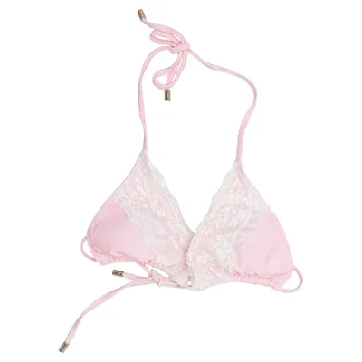Bikini top (Pink, White) from To Die For Elastane, Polyamide