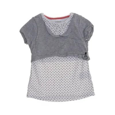 Jurk (Grijs, Wit) van Vertbaudet Katoen, Viscose