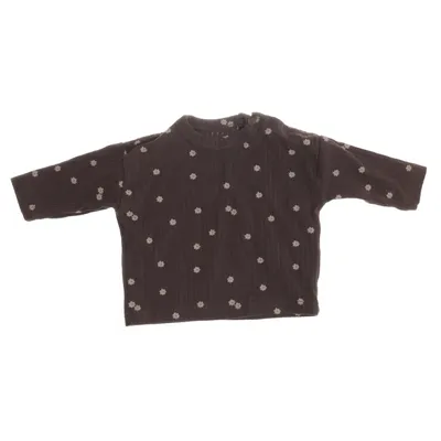 Langærmet t-shirt (Brun, Hvid) fra Next Baby Bomuld, Elastan