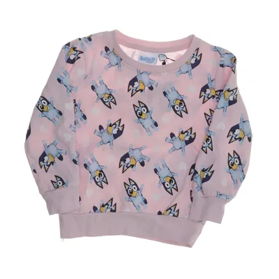 Collegetröja (Rosa, Flerfärgad) från Bluey Bomull, Polyester