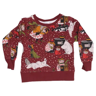 Sweatshirt (Red, Multicolored) from Moomin by Martinex Cotton, Elastane