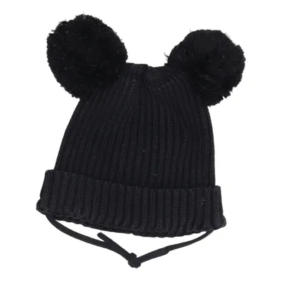 Pompon muts (Zwart) van Mini Rodini Organisch katoen, Gerecycled polyester