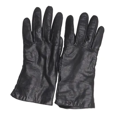 Gants en cuir (Noir) Acrylique, Cuir, Laine