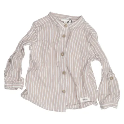 Shirt (Beige, White) from Newbie by KappAhl Cotton