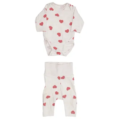 Set (Beige, Rot) von H&M Baumwolle, Elasthan