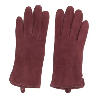 Leather gloves (Purple) from Handskmakaren Polyester, Suede