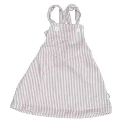 Dungaree dress (Gray, White) from Joha Organic cotton