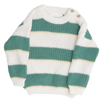 Strickpullover (Grün, Weiß, Gelb) von Primark Cares Baumwolle, Polyester