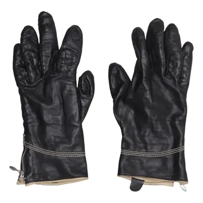 Leather gloves (Black) from Gaucho Leather, Wool