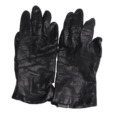 Gants en cuir (Noir) de Vezzano Cachemire, Cuir, Laine
