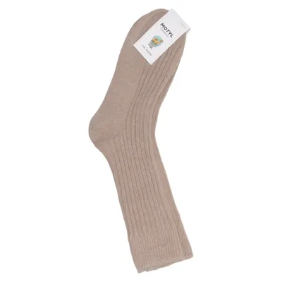 Gebreide sokken (Beige) van Motyl Angora
