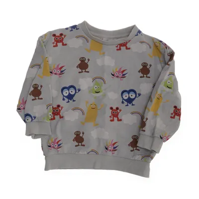 Sweatshirt (Grijs, Meerkleurig) van KappAhl Katoen, Elastaan