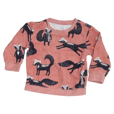 Sweatshirt (Pink, Black) from Lindex Baby Cotton, Polyester