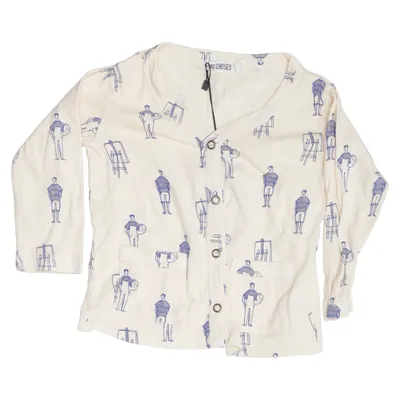 Cardigan (Beige, Blue) from Bobo Choses Cotton