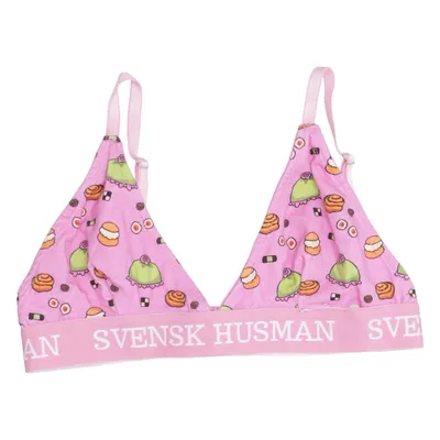 Bralette (Pink, Multicolored) from Svensk Husman Cotton, Elastane