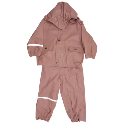 Veste imperméable (Rose) de Mikk-line Polyuréthane, Polyester recyclé