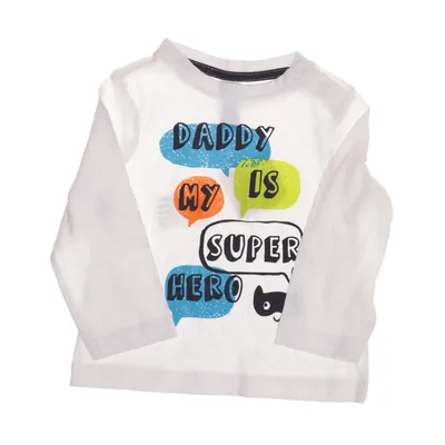 Langærmet t-shirt (Hvid) fra Baby Club by C&A Bomuld