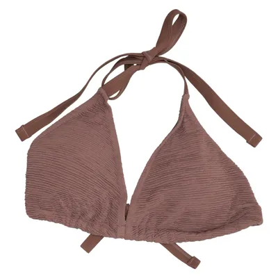 Bikini top (Brown) from Ivory Rose Elastane, Polyamide, Polyester