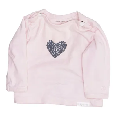 Lange mouwen shirt (Roze) van Noppies Baby Elastaan, Organisch katoen