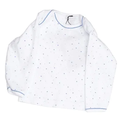 Long sleeve T-shirt (White, Blue) from Livly Baby Cotton