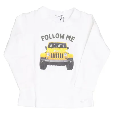 Långärmad t-shirt (Vit) från Gymp Bomull, Elastan