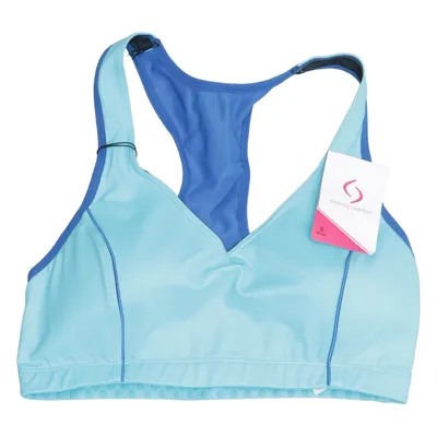 Sport-BH (Blau) von Moving Comfort Elasthan, Polyamid, Polyester