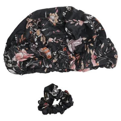 Bonnet (Black, Multicolored) from Almania Silk