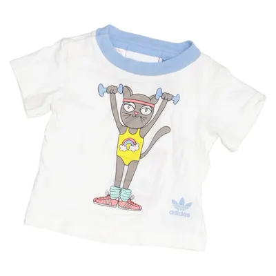 T-shirt (White, Blue, Multicolored) from Adidas Mini Rodini Organic cotton