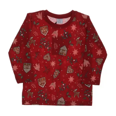 Långärmad t-shirt (Röd, Flerfärgad) från Lindex Kids Bomull