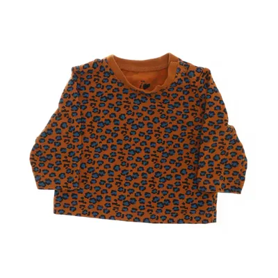 Langærmet t-shirt (Brun, Flerfarvet) fra ICA I Love Eco Bomuld, Elastan