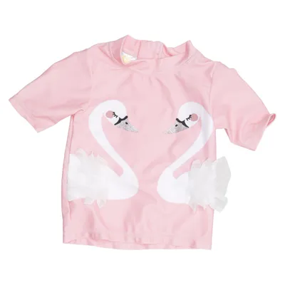 Swim shirt (Pink, White) from MIX Elastane, Polyamide, Polyester
