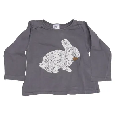 Long sleeve T-shirt (Gray) from Zara Baby Cotton, Polyester