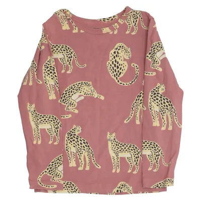 Långärmad t-shirt (Rosa, Gul) från The Striped Cat Elastan, Ekologisk bomull