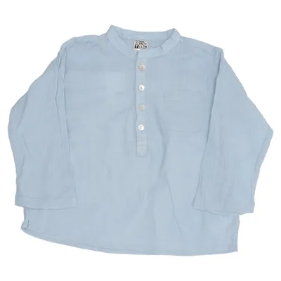 T-shirt manches longues (Bleu) de Bonton Coton