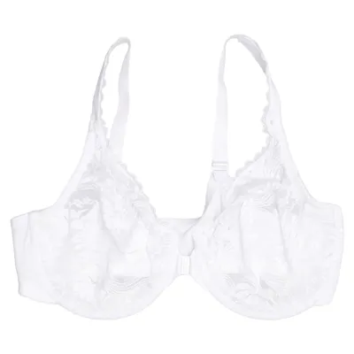 Bra (White) from Glamorise Elastane, Polyamide, Polyester