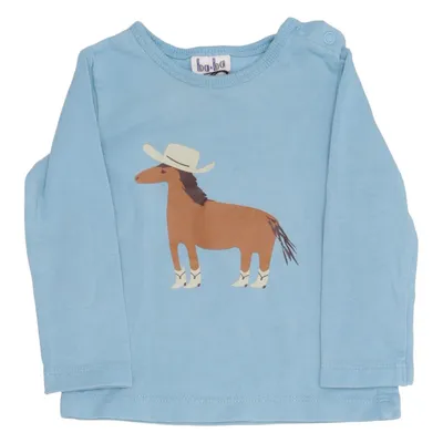 Långärmad t-shirt (Blå) från Babaá Elastan, Ekologisk bomull