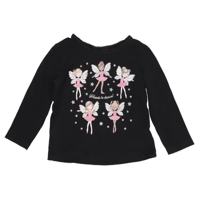 Långärmad t-shirt (Svart, Flerfärgad) från Infinity Kids Bomull