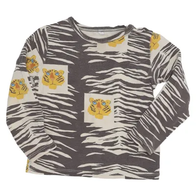 Long sleeve T-shirt (Brown, White, Yellow) from Mini Rodini Cotton, Elastane