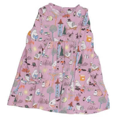 Dress (Purple, Multicolored) from Moomin by Martinex Elastane, Organic cotton