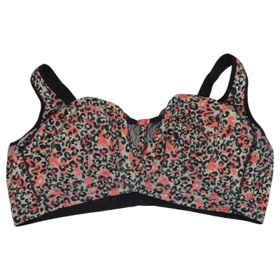 Bra (Black, Red, Multicolored) from Ulla Popken Cotton, Elastane, Polyamide