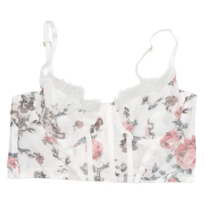 Bustier (Vit, Rosa, Grön) Elastan, Polyester