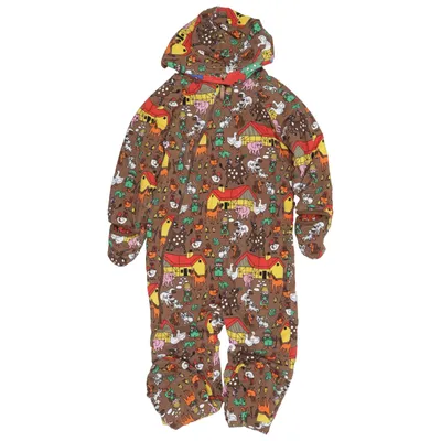 Barboteuse (Marron, Multicolore) de Småfolk Élasthane, Coton biologique