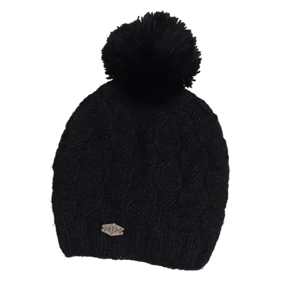 Bonnet à pompon (Noir) de M.J.M. Acrylique, Laine
