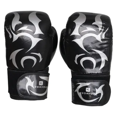 Boxing gloves (Black, Silver) from Domyos